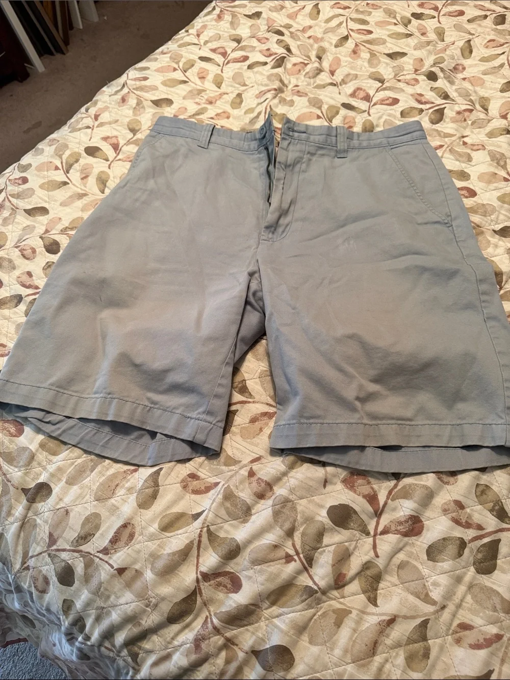 St. John's Bay Light Blue Flat-Front Chino Shorts